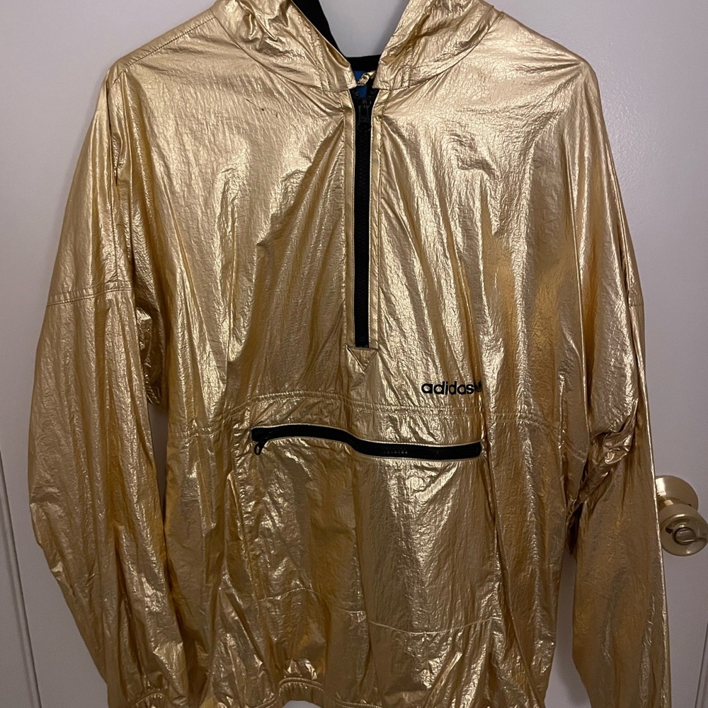 Adidas Metallic Gold Pullover Jacket - image 3
